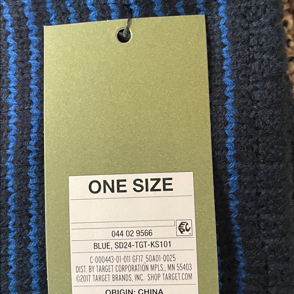 Goodfellow & Co Vibrant Blue and Black Knit Scarf OSFM | NWT - Picture 3 of 4